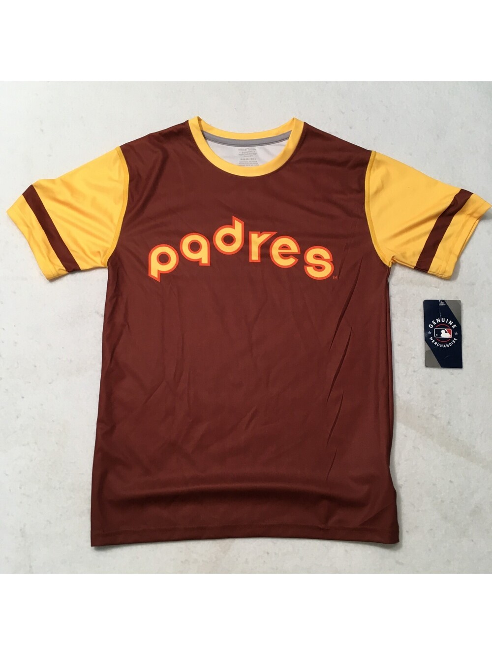 San Diego Padres Shirt youth medium 10-12 Brown Gold Pullover Jersey